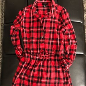 Flannel Tunic with Pockets
